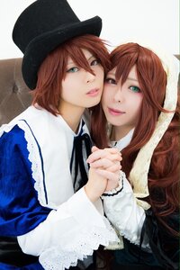 Rating: Safe Score: 0 Tags: 2girls brown_hair green_eyes hat head_scarf holding_hands lips long_hair long_sleeves looking_at_viewer multiple_girls red_hair sisters souseiseki suiseiseki twins User: admin