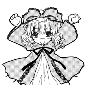 Rating: Safe Score: 0 Tags: 1girl blush bow dress drill_hair food fruit grapes greyscale hair_bow halftone halftone_background hina_ichigo hinaichigo image kagiyama_hina looking_at_viewer monochrome open_mouth polka_dot smile solo twin_drills User: admin