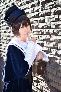 Rating: Safe Score: 0 Tags: 1girl bag brown_eyes brown_hair hat lips long_sleeves looking_at_viewer short_hair skirt solo souseiseki User: admin