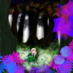Rating: Safe Score: 0 Tags: 1girl blue_butterfly blue_flower bug butterfly dress flower hydrangea image insect purple_flower ribbon solo suiseiseki User: admin