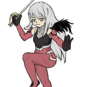 Rating: Safe Score: 0 Tags: 1girl bare_shoulders black_gloves elbow_gloves gloves holding holding_weapon image long_hair smile solo suigintou sword weapon wings User: admin