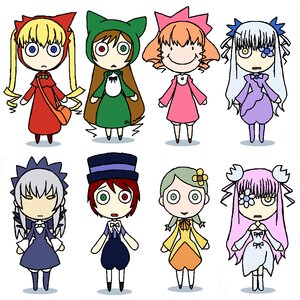 Rating: Safe Score: 0 Tags: 6+girls blonde_hair blue_eyes bonnet chibi dress flower green_hair heterochromia hina_ichigo image kanaria long_hair long_sleeves multiple multiple_girls orange_hair pink_bow red_eyes shinku souseiseki suigintou suiseiseki tagme yellow_eyes User: admin