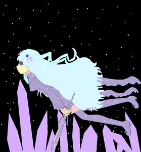 Rating: Safe Score: 0 Tags: 1girl barasuishou barefoot dress holding holding_weapon image long_hair sky solo standing star_(sky) starry_sky sword weapon wings User: admin