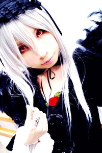Rating: Safe Score: 0 Tags: 1girl albino blurry choker depth_of_field dress flower lips long_hair red_eyes rose solo suigintou white_hair User: admin