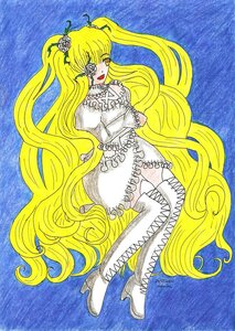 Rating: Safe Score: 0 Tags: 1girl blonde_hair boots dress eyepatch flower hair_flower hair_ornament high_heels image kirakishou long_hair rose solo thigh_boots thighhighs traditional_media twintails very_long_hair zettai_ryouiki User: admin