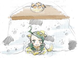 Rating: Safe Score: 0 Tags: 1girl ahoge air_bubble bubble green_hair image kanaria smile solo User: admin