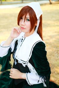Rating: Safe Score: 0 Tags: 1girl auto_tagged blurry blurry_background brown_hair depth_of_field dress green_eyes head_scarf lips long_hair long_sleeves looking_at_viewer nun solo suiseiseki User: admin