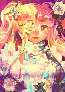 Rating: Safe Score: 0 Tags: 1girl auto_tagged blonde_hair blue_rose flower hat image kirakishou long_hair pink_flower pink_hair pink_rose rose smile solo traditional_media white_flower white_rose yellow_eyes yellow_flower yellow_rose User: admin