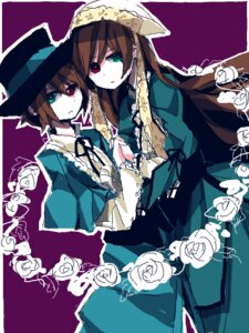 Rating: Safe Score: 0 Tags: 2girls blue_dress brown_hair dress flower frills green_dress green_eyes hat heterochromia holding_hands image long_hair long_sleeves looking_at_viewer multiple_girls pair red_eyes rose short_hair siblings sisters souseiseki suiseiseki twins very_long_hair white_flower white_rose User: admin