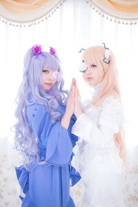 Rating: Safe Score: 0 Tags: 2girls 91076 blonde_hair blue_eyes blurry dress flower hair_flower hair_ornament lips long_hair multiple_cosplay multiple_girls own_hands_together sisters striped tagme vertical_stripes User: admin