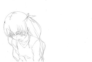 Rating: Safe Score: 0 Tags: 1girl bandage_over_one_eye barasuishou collarbone greyscale hair_ribbon image long_hair monochrome ribbon shirt simple_background solo striped striped_shirt upper_body vertical_stripes white_background User: admin