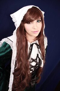 Rating: Safe Score: 0 Tags: 1girl brown_hair closed_mouth dress green_eyes head_scarf heterochromia lips lolita_fashion long_hair looking_at_viewer red_eyes ribbon smile solo suiseiseki upper_body User: admin