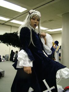 Rating: Safe Score: 0 Tags: black_dress dress indoors long_hair long_sleeves maid maid_headdress multiple_girls solo suigintou User: admin