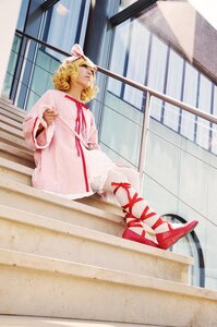 Rating: Safe Score: 0 Tags: 1boy blonde_hair hinaichigo ribbon solo standing wide_sleeves wooden_floor User: admin