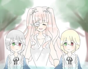 Rating: Safe Score: 0 Tags: 3girls :d alternate_hairstyle blonde_hair blush closed_eyes eyepatch green_eyes heterochromia image kirakishou long_hair multiple_girls older open_mouth pair red_eyes short_hair smile souseiseki suiseiseki white_hair User: admin