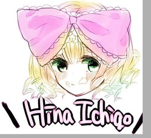 Rating: Safe Score: 0 Tags: 1girl bangs blonde_hair blush bow eating eyebrows_visible_through_hair food food_on_face green_eyes hair_bow hina_ichigo hinaichigo image looking_at_viewer pink_bow pink_headwear solo striped white_background User: admin