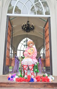 Rating: Safe Score: 0 Tags: 2girls blonde_hair flower green_eyes hinaichigo multiple_girls pink_hair red_flower rose short_hair solo window User: admin