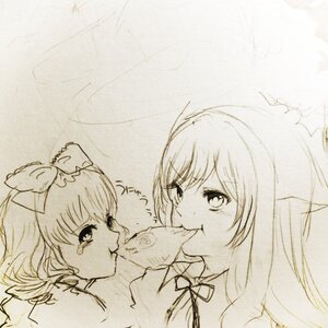 Rating: Safe Score: 0 Tags: 2girls alice_margatroid bow hair_bow hinaichigo image kirisame_marisa long_hair monochrome multiple_girls pair sketch smile suiseiseki tears traditional_media yuri User: admin
