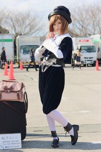 Rating: Safe Score: 0 Tags: 1girl 3d bag black_footwear blurry brown_hair depth_of_field full_body hat looking_at_viewer outdoors photo photo_background realistic solo souseiseki standing User: admin