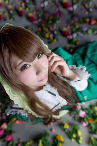 Rating: Safe Score: 0 Tags: 1girl bangs blurry blurry_background blurry_foreground brown_hair christmas_ornaments christmas_tree chromatic_aberration closed_mouth depth_of_field dress flower frills heterochromia lips long_hair long_sleeves looking_at_viewer photo red_eyes solo suiseiseki upper_body User: admin