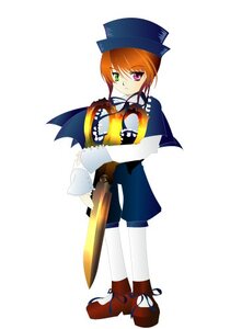 Rating: Safe Score: 0 Tags: 1girl full_body green_eyes hat heterochromia image long_sleeves looking_at_viewer pantyhose red_eyes solo souseiseki standing white_background User: admin