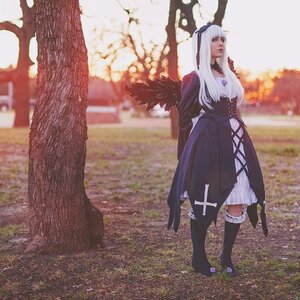 Rating: Safe Score: 0 Tags: 1girl black_legwear dress feathers long_hair solo standing suigintou white_hair User: admin