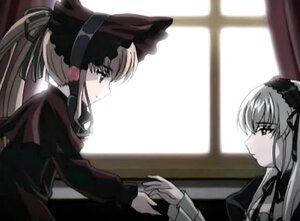 Rating: Safe Score: 0 Tags: 2girls blush bonnet dress frills from_side hairband image lolita_fashion lolita_hairband long_hair long_sleeves looking_at_another multiple_girls pair profile ribbon shinku suigintou upper_body window User: admin