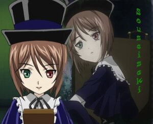 Rating: Safe Score: 0 Tags: 2girls :o auto_tagged blue_dress brown_hair dress frills green_eyes hat heterochromia image long_sleeves looking_at_viewer multiple_girls red_eyes short_hair siblings sisters solo souseiseki suiseiseki top_hat twins User: admin
