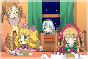 Rating: Safe Score: 0 Tags: 4girls ^_^ akaga_hirotaka auto_tagged blonde_hair blush bow cake closed_eyes cup curtains drill_hair drinking food fruit glasses green_eyes hair_bow hairband hina_ichigo image indoors kotatsu long_hair long_sleeves multiple multiple_girls night open_mouth pink_bow rozen_maiden sakurada_nori shinku silver_hair sky sleeping smile star_(sky) starry_sky suigintou table tagme tea twintails window User: admin