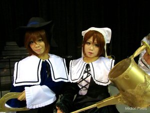 Rating: Safe Score: 0 Tags: 2girls 3d brown_hair dress hat lips long_sleeves looking_at_viewer multiple_cosplay multiple_girls tagme User: admin
