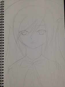 Rating: Safe Score: 0 Tags: 1girl greyscale image lineart long_hair monochrome solo suiseiseki traditional_media white_background User: admin