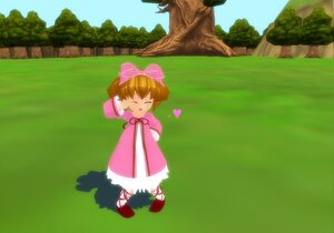 Rating: Safe Score: 0 Tags: 1girl blue_sky bow brown_hair closed_eyes cloud day dress grass hair_bow heart hina_ichigo hinaichigo image long_sleeves outdoors pink_bow pink_dress short_hair sky solo standing tree User: admin