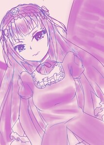 Rating: Safe Score: 0 Tags: 1girl bangs choker closed_mouth detached_collar dress elbow_gloves hairband image long_hair looking_at_viewer solo suigintou very_long_hair User: admin
