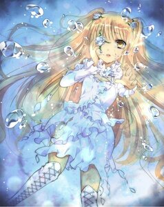 Rating: Safe Score: 0 Tags: 1girl ? air_bubble blonde_hair bubble bubble_blowing dress flower frills hair_ornament image kirakishou long_hair solo tears underwater water_drop yellow_eyes User: admin