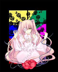 Rating: Safe Score: 0 Tags: 1girl dress flower image kirakishou letterboxed long_hair pink_flower pink_hair pink_rose plant rose solo thorns very_long_hair vines white_rose yellow_eyes User: admin