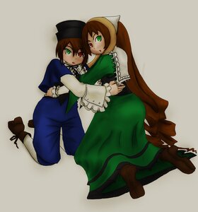Rating: Safe Score: 0 Tags: 2girls :o blue_dress boots brown_hair dress frills green_dress green_eyes hat head_scarf heterochromia hug image long_hair long_sleeves looking_at_viewer multiple_girls pair pantyhose red_eyes short_hair siblings sisters souseiseki suiseiseki twins very_long_hair User: admin