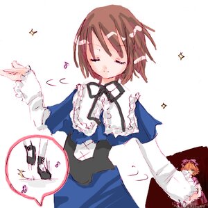 Rating: Safe Score: 0 Tags: 1girl 2girls artist_request blonde_hair brown_hair closed_eyes dancing dress heterochromia hina_ichigo image long_sleeves multiple_girls rozen_maiden short_hair smile solo souseiseki sparkle sparkle_background User: admin