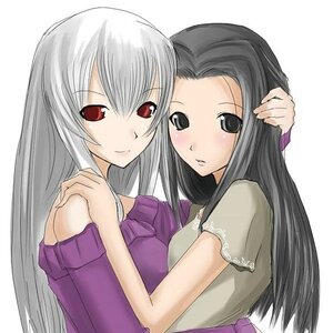 Rating: Safe Score: 0 Tags: 2girls auto_tagged bangs bare_shoulders black_eyes black_hair blush chemical-x hug image kakizaki_megu long_hair long_sleeves looking_at_viewer multiple_girls off_shoulder older purple_shirt red_eyes rozen_maiden silver_hair simple_background smile solo suigintou upper_body white_background yuri User: admin