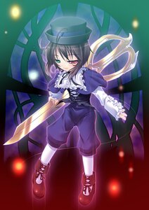 Rating: Safe Score: 0 Tags: 1girl black_hair green_eyes hat heterochromia image long_sleeves naughty_face pantyhose red_eyes rozen_maiden solo souseiseki tachibana_surimu User: admin