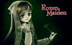 Rating: Safe Score: 0 Tags: 1girl black_background brown_hair dress frills green_eyes heterochromia holding image long_hair long_sleeves looking_at_viewer red_eyes simple_background solo suiseiseki text_focus upper_body User: admin