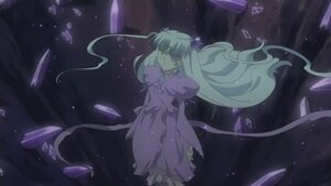 Rating: Safe Score: 0 Tags: 1girl barasuishou dress floating floating_hair green_hair image long_hair ribbon solo standing very_long_hair white_dress User: admin