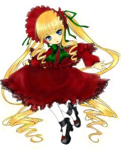Rating: Safe Score: 0 Tags: 1girl auto_tagged black_footwear blonde_hair blue_eyes bonnet bow bowtie dress drill_hair frills full_body green_bow image long_hair long_sleeves looking_at_viewer shinku shoes sidelocks simple_background solo standing twin_drills twintails very_long_hair white_background User: admin