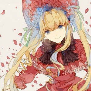 Rating: Safe Score: 0 Tags: 1girl bangs blonde_hair blue_eyes closed_mouth dress eyebrows_visible_through_hair flower frills hair_between_eyes image long_hair looking_at_viewer petals red_dress ribbon rose_petals shinku smile solo twintails upper_body User: admin