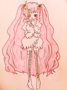 Rating: Safe Score: 0 Tags: 1girl boots dress flower fruit hair_ornament hatsune_miku image kirakishou long_hair pink_hair solo thigh_boots thighhighs twintails very_long_hair User: admin