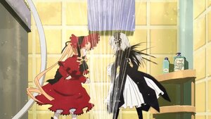 Rating: Safe Score: 0 Tags: 1boy 1girl curtains dress image indoors long_hair pair shinku suigintou torn_clothes window User: admin