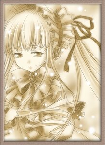Rating: Safe Score: 0 Tags: 1girl blush border bow bowtie dress frills image itsuki_sayaka long_hair long_sleeves monochrome ribbon rozen_maiden shinku smile solo twintails upper_body very_long_hair yellow_theme User: admin