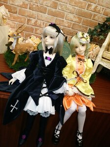 Rating: Safe Score: 0 Tags: 2girls blonde_hair doll dress flower frills lolita_fashion long_hair long_sleeves multiple_dolls multiple_girls pantyhose ribbon silver_hair tagme white_legwear User: admin