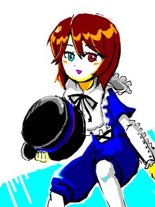 Rating: Safe Score: 0 Tags: 1girl bow dress hat hat_removed headwear_removed holding_hat image long_sleeves short_hair solo souseiseki User: admin