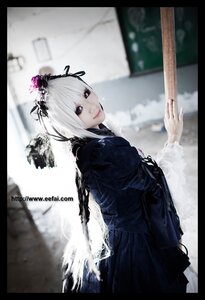 Rating: Safe Score: 0 Tags: 1girl 3d black_border blurry blurry_background closed_mouth depth_of_field dress gothic_lolita hair_ornament letterboxed lips lolita_fashion long_hair long_sleeves looking_at_viewer pillarboxed ribbon solo suigintou User: admin