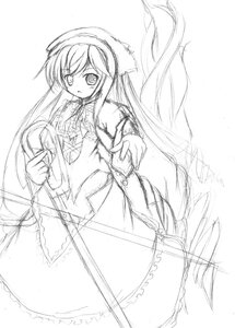 Rating: Safe Score: 0 Tags: 1girl artist_request dress frills greyscale hat heterochromia image long_hair long_sleeves looking_at_viewer monochrome rozen_maiden simple_background solo standing suiseiseki very_long_hair white_background User: admin